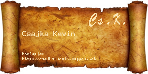 Csajka Kevin névjegykártya